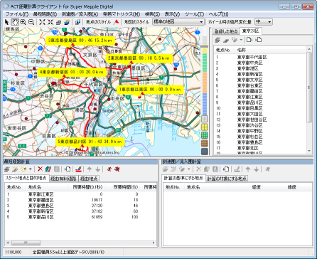 ACT距離計算クライアント for Super Mapple Digital